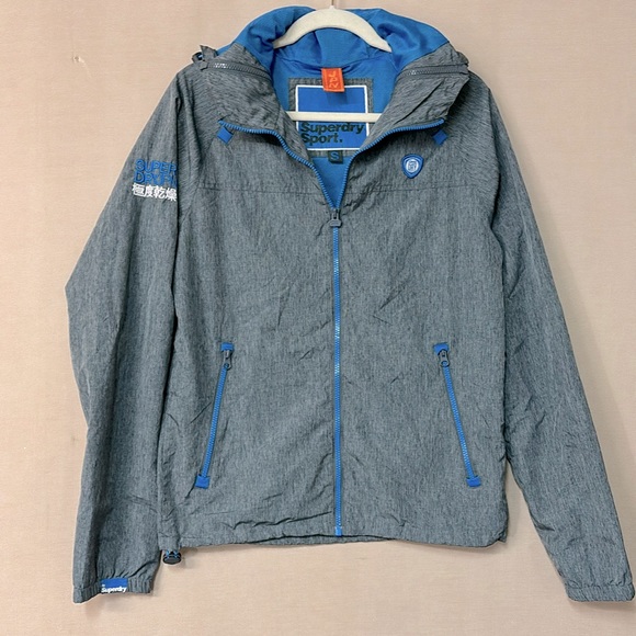 Superdry Men’s Dual Zip Through Cagoule Hooded Windbreaker - Picture 2 of 11